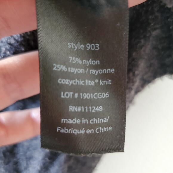 Barefoot Dreams Cardigan Womens L XL Gray CozyChic Lite Open Front Sweater Knit - Picture 6 of 7